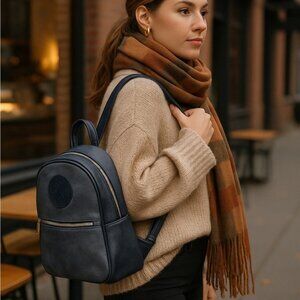 CXL by Christian Lacroix Marley PU Denim Backpack – Indigo Denim